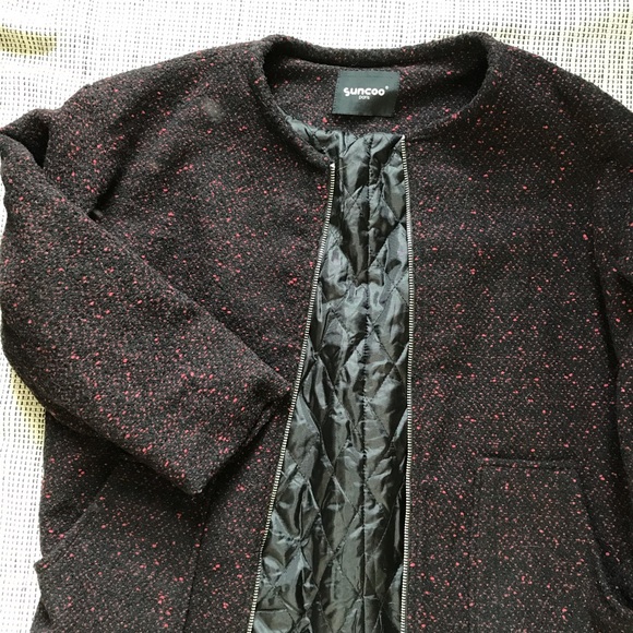 SUNCOO Paris textured wool coat size S - Picture 2 of 8